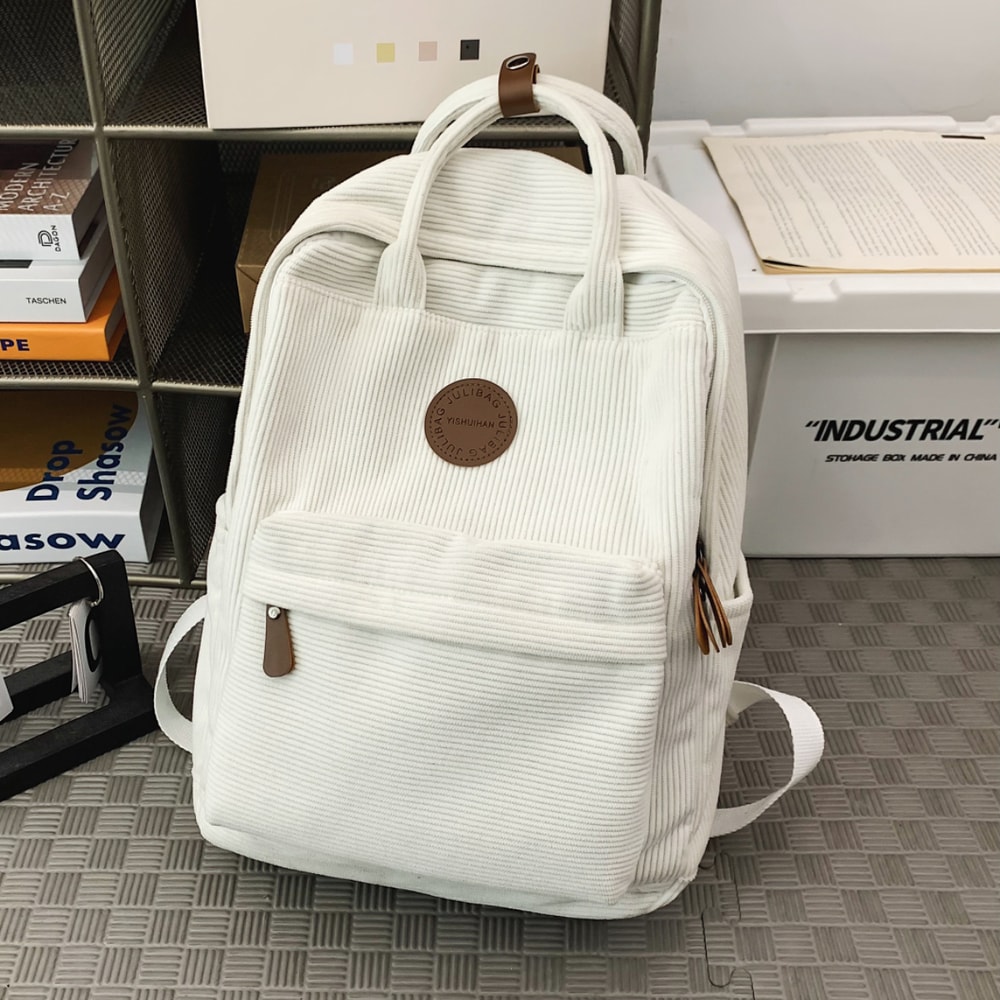 Velvet College Backpack For Girls Stylish Autumn Winter Schoolbag For Students 7