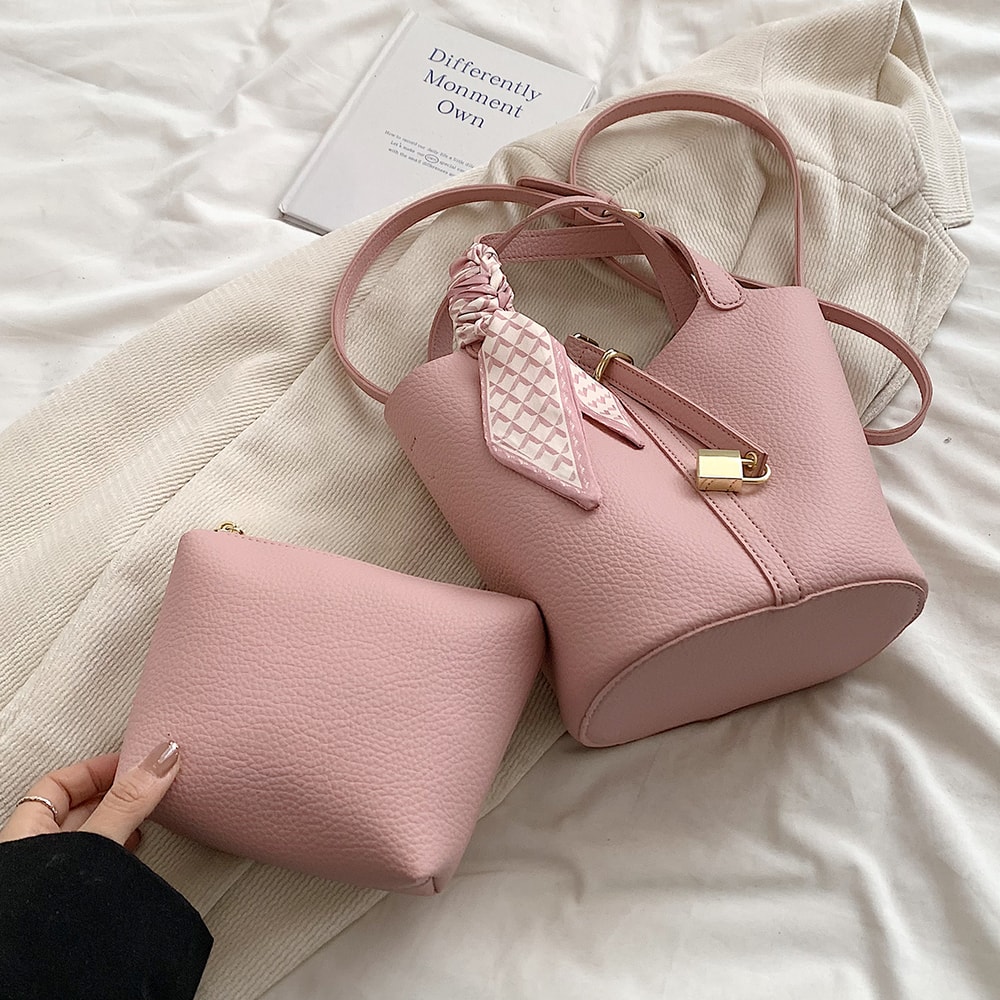 Stylish Large Capacity Womens Bucket Bag Commuter Handbag With Crossbody Option For Daily Use 2