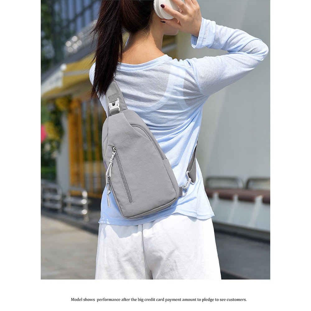 Water Resistant Chest Bag For Women Men Trendy Casual Cross Shoulder Bag For Cycling Commuting Tr 2