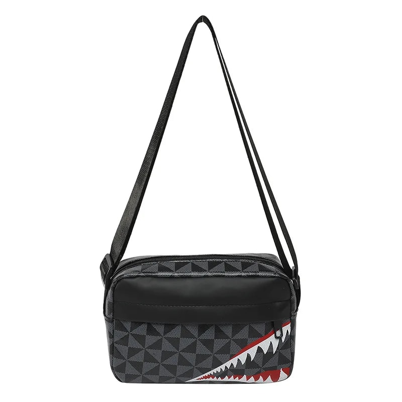 Shark Mouth Crossbody Bag Casual Fashion Coin Purse With Large Capacity 3