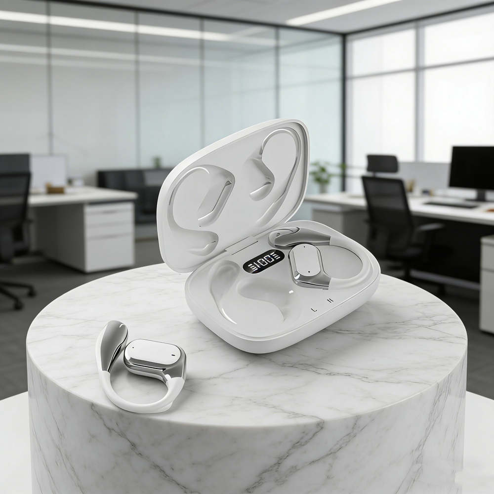 Original TWS Bluetooth Earbuds with Silicone Hanging Hook HD Call & ENC Noise Reduction for Sports & Mobile Phones