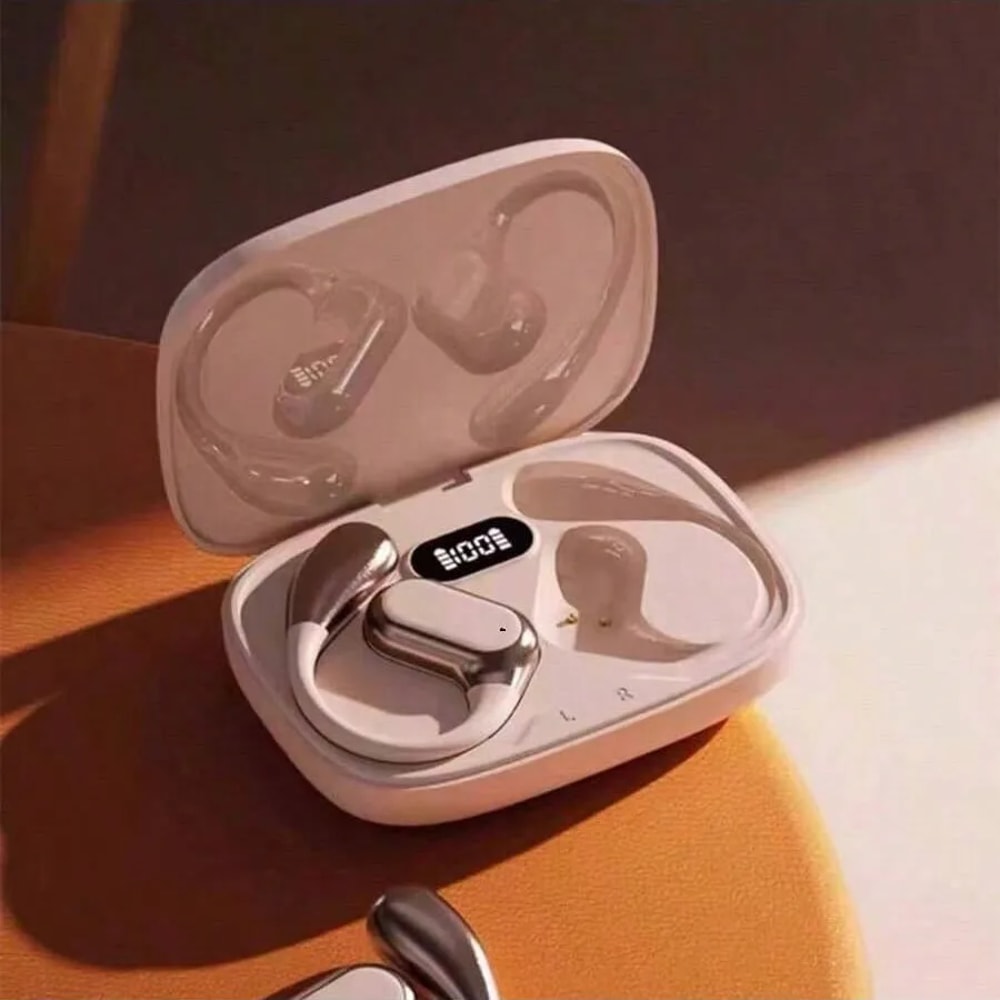 Original TWS Bluetooth Earbuds with Silicone Hanging Hook HD Call & ENC Noise Reduction for Sports & Mobile Phones