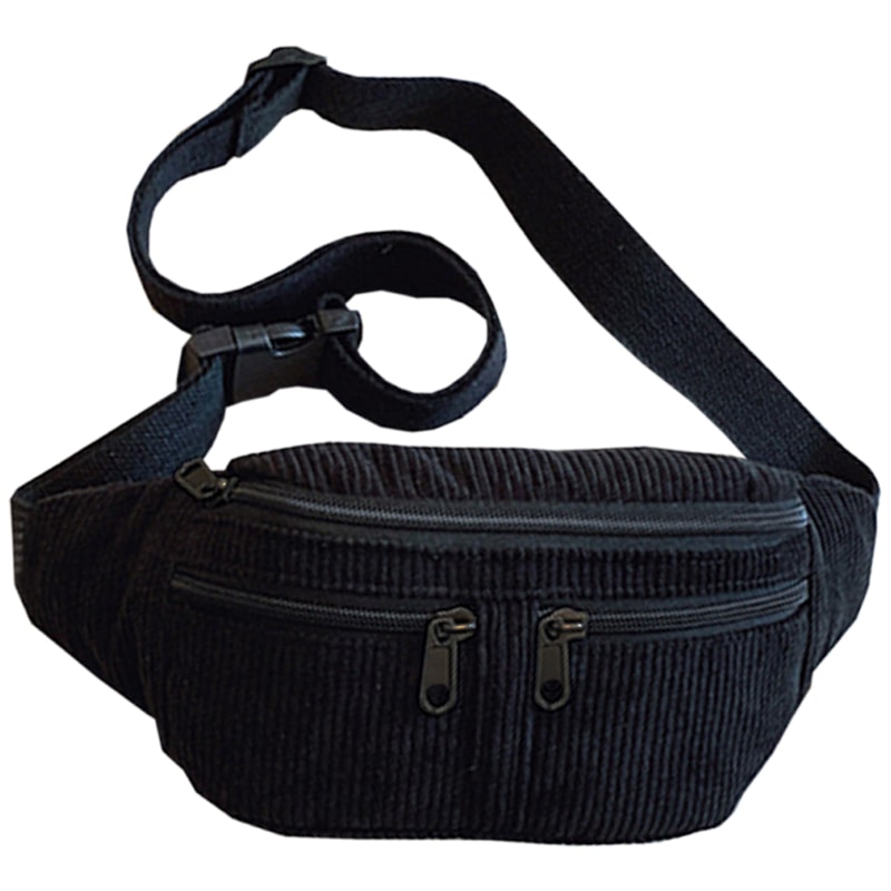 Trendy Multi Color Corduroy Waist Bag Casual Multi Pocket Design For Daily Use Travel 5