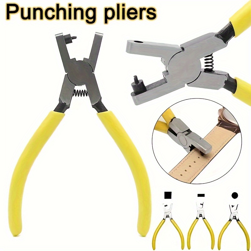 Leather Hole Punch Plier Effortless Tool for Belt Dog Collar Shoe Craft & Thin Strap Repair