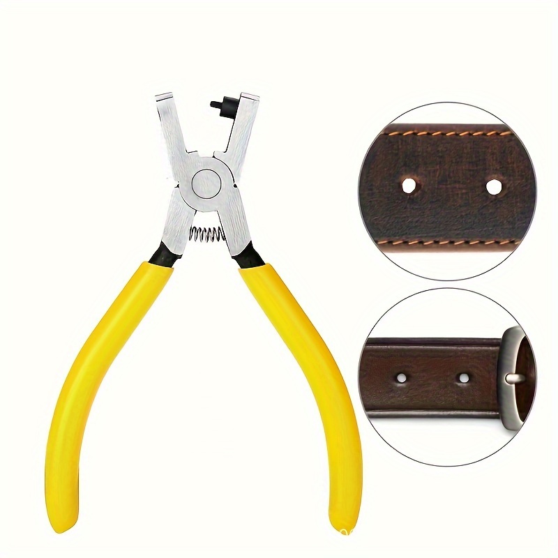 Leather Hole Punch Plier Effortless Tool for Belt Dog Collar Shoe Craft & Thin Strap Repair