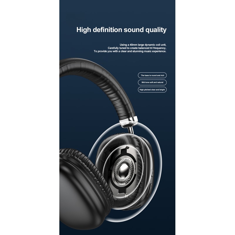 Air Max Bluetooth Wireless Headphones Over Ear Pro Max Headset Pods