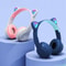 Wireless Cat Ear Headphones With Bluetooth Stereo Bass For Sports Gaming 0