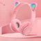 Wireless Cat Ear Headphones With Bluetooth Stereo Bass For Sports Gaming 2