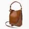 Fashionable Style Drawstring Bucket Bag For Women Portable Brown Crossbody Bag 3