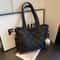 Chic Quilted Tote Bag Stylish MultiPocket Handbag With Pendant Large Capacity Shoulder Bag For Dail 3