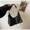 Chic Patent Leather Shoulder Bag For Women Summer Underarm Crossbody Bag With Chain Soft Square Sha 4