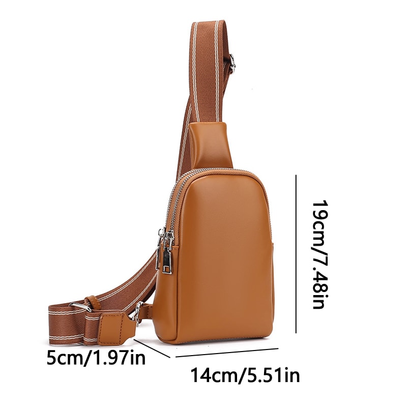 Versatile Soft Leather Crossbody Waist Bag for Women Stylish Compact and Practical Mobile Phone Holder