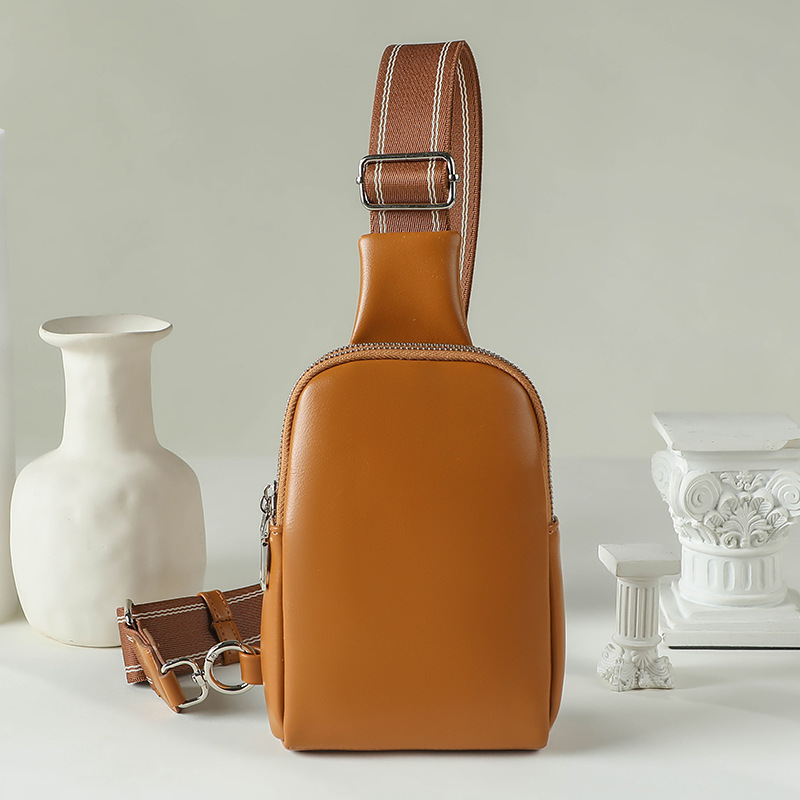 Versatile Soft Leather Crossbody Waist Bag for Women Stylish Compact and Practical Mobile Phone Holder