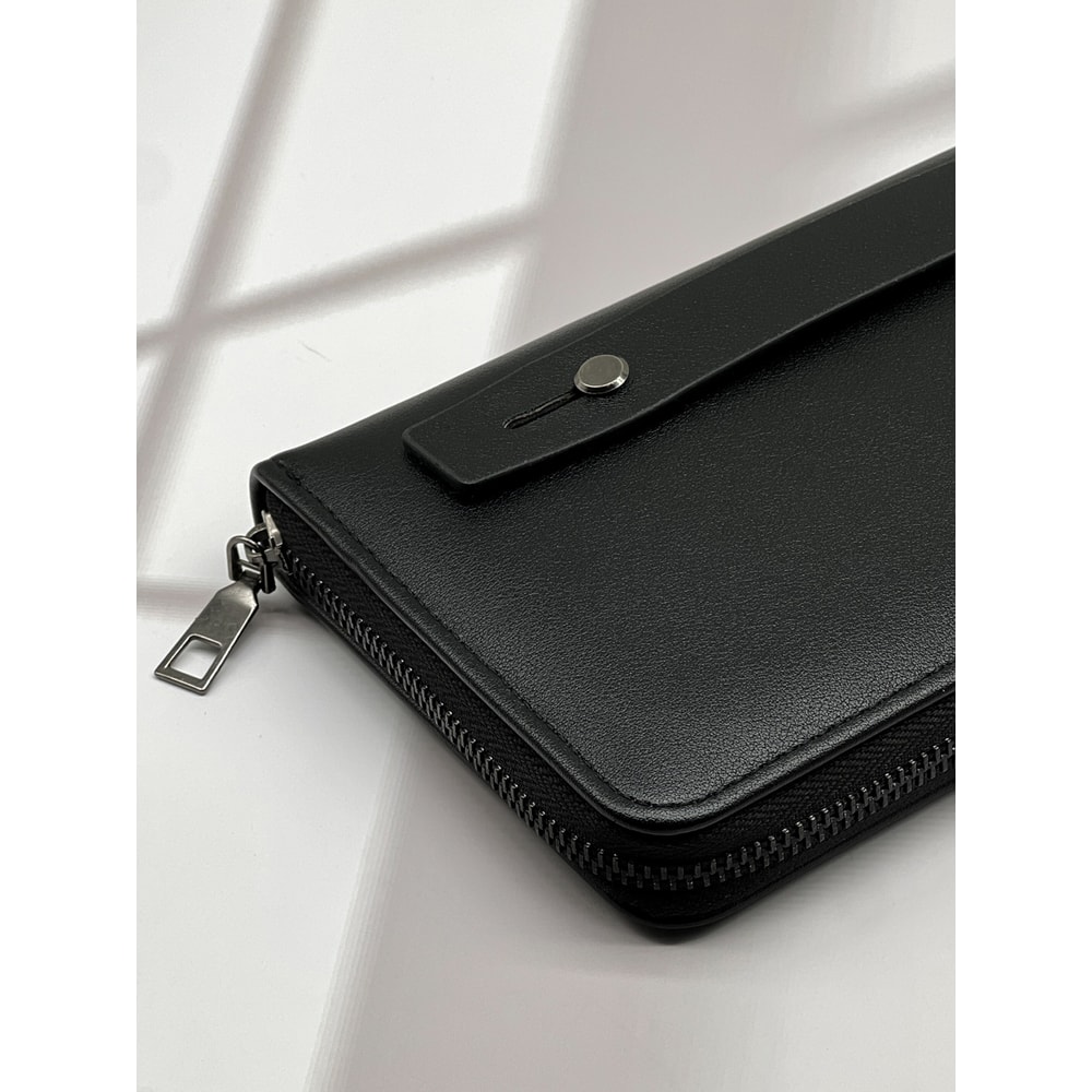 Fashion Simple Black Long Wallet Multi Card Large Capacity Portable Cell Phone Wallet 0