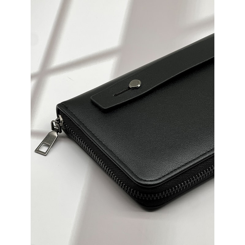 Fashion Simple Black Long Wallet Multi Card Large Capacity Portable Cell Phone Wallet 0