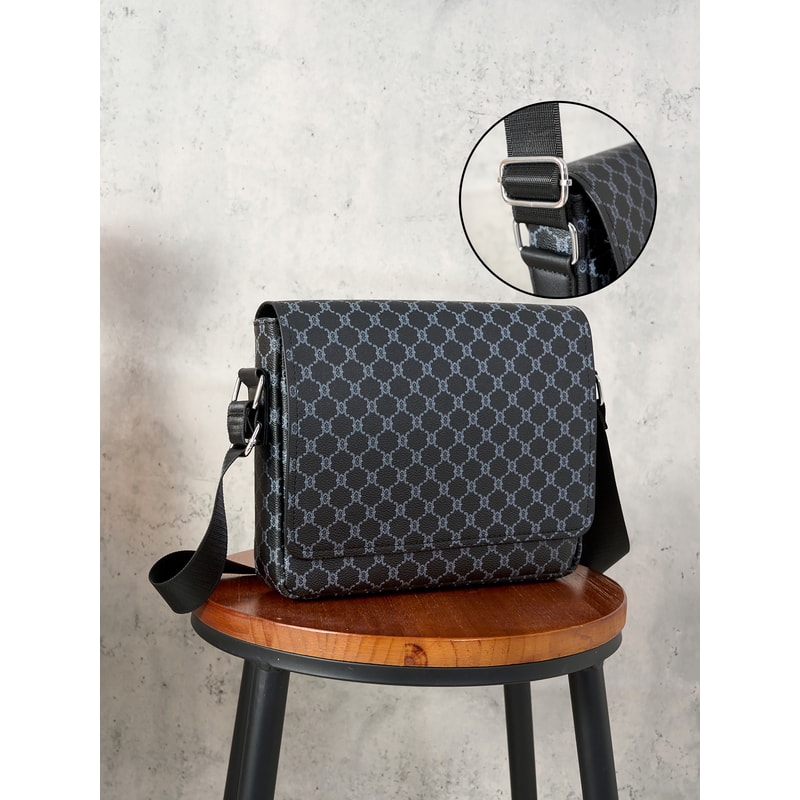 Simple Casual Flap Crossbody Bag Lightweight Large Capacity Satchel For Business Work 1