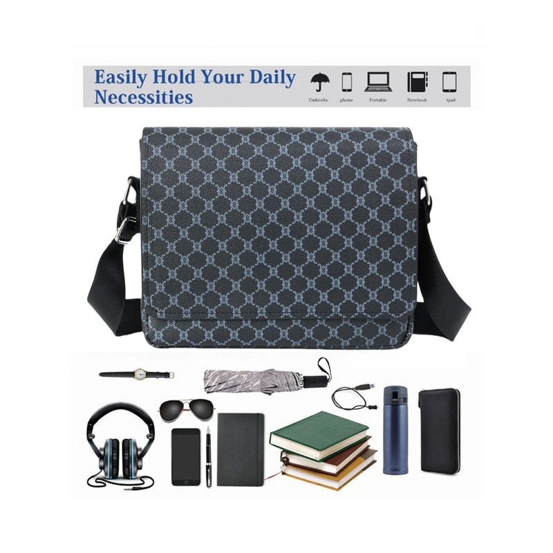 Simple Casual Flap Crossbody Bag Lightweight Large Capacity Satchel For Business Work 3