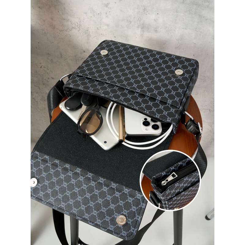 Simple Casual Flap Crossbody Bag Lightweight Large Capacity Satchel For Business Work 4