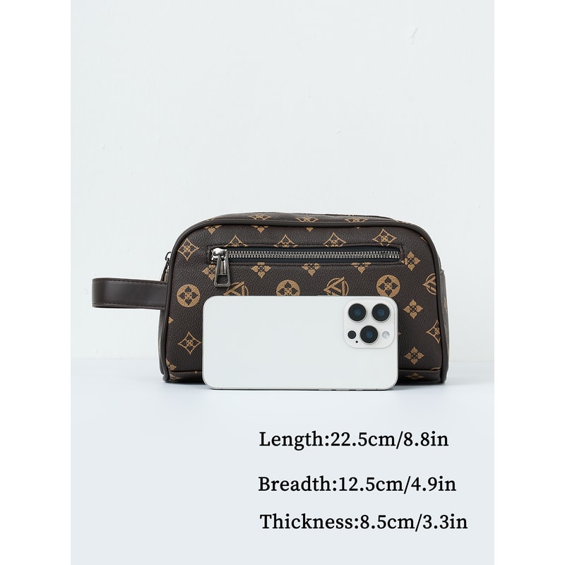 Retro Commuter Clutch Bag Fashionable Portable Business Tote With Large Capacity For Travel Phone 3