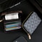 Vintage Zipper Card Holder Wallet Stylish Checkered Pattern Compact Lightweight For Men And Women 3