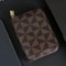 Vintage Zipper Card Holder Wallet Stylish Checkered Pattern Compact Lightweight For Men And Women 5