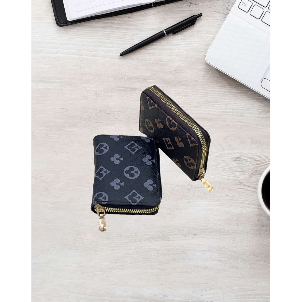 Fashion Womens Card Holder With Zipper Portable Mini Wallet For Women Multi Slot Coin Purse Card Ca 1