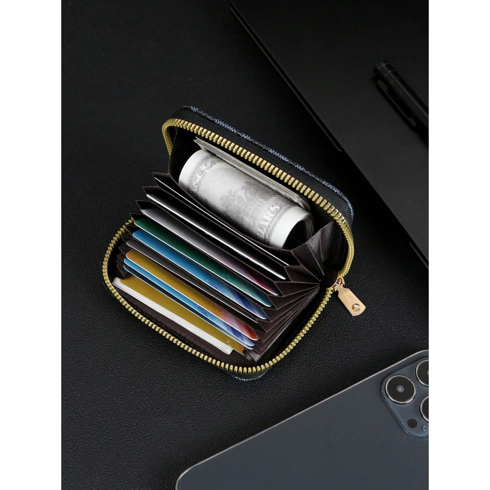 Fashion Womens Card Holder With Zipper Portable Mini Wallet For Women Multi Slot Coin Purse Card Ca 0