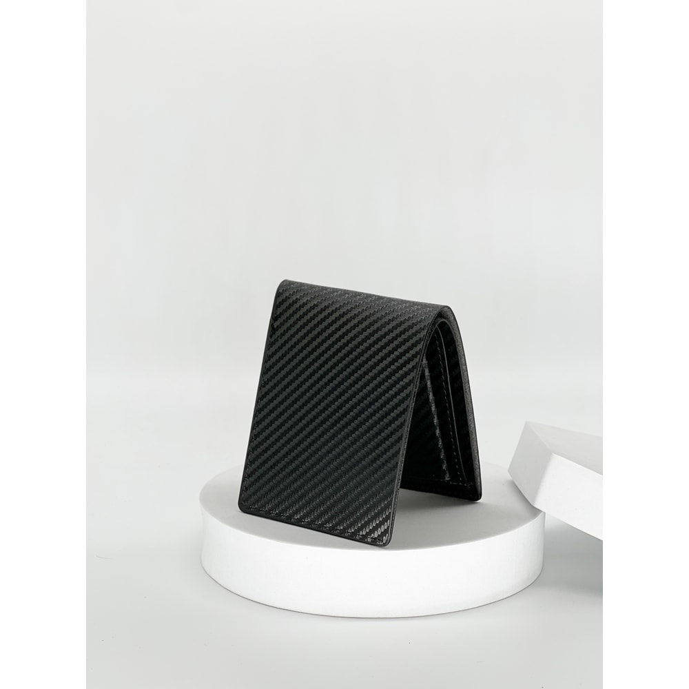 Fashion Trend Business Casual Carbon Fiber Mens Wallet With Card Slot 1