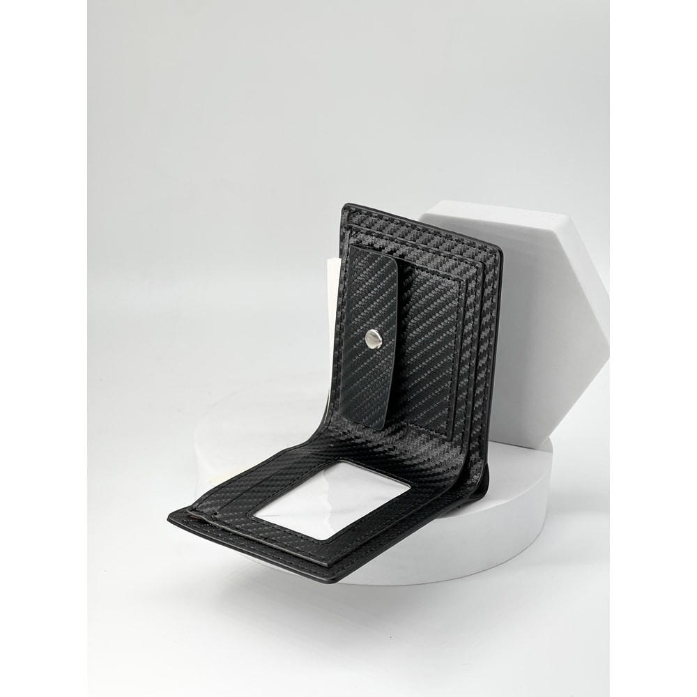 Fashion Trend Business Casual Carbon Fiber Mens Wallet With Card Slot 0