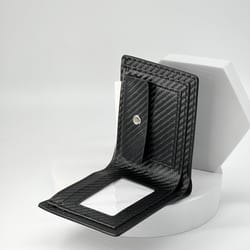 fashion trend business casual carbon fiber mens wallet with card slot