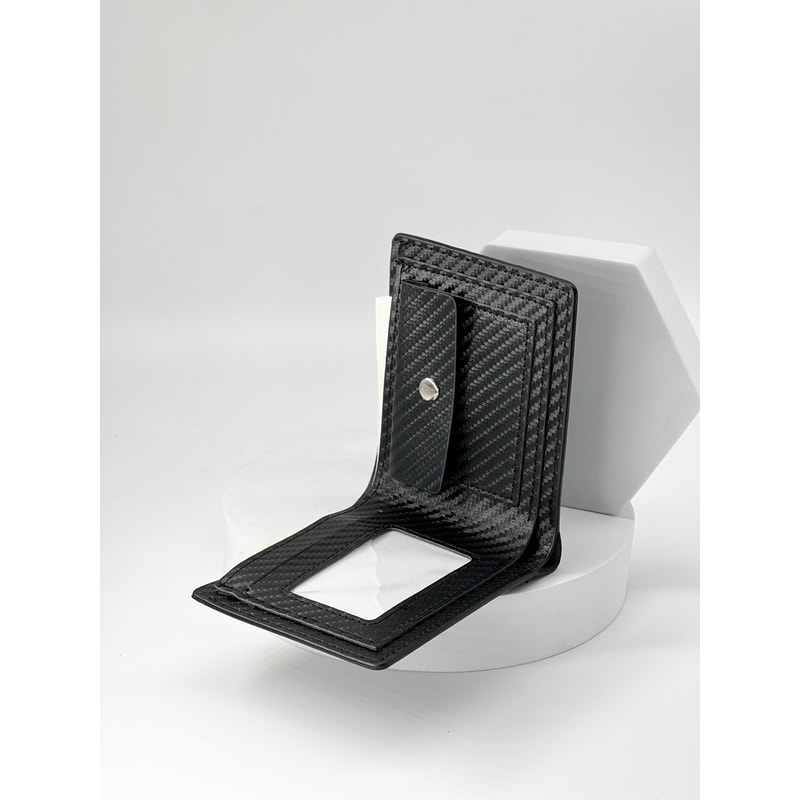 Fashion Trend Business Casual Carbon Fiber Mens Wallet With Card Slot 0