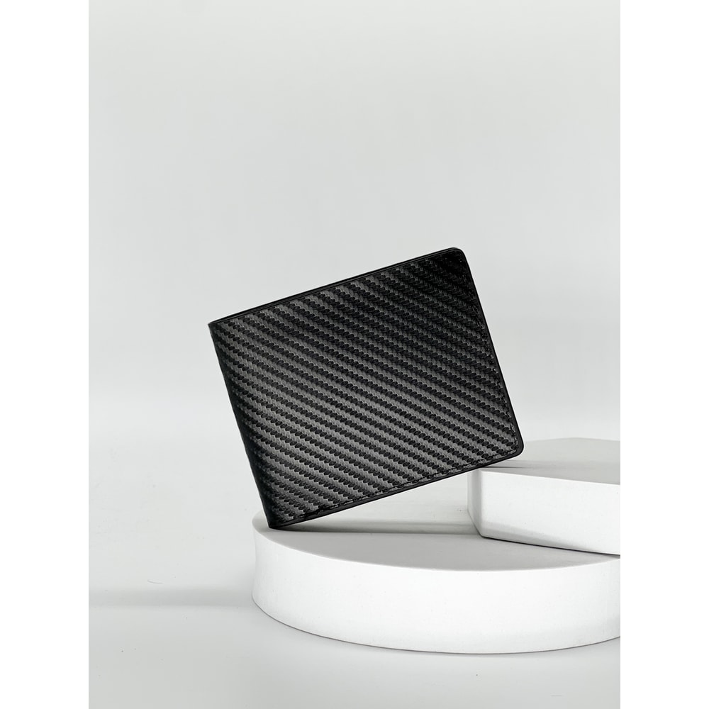 Fashion Trend Business Casual Carbon Fiber Mens Wallet With Card Slot 5