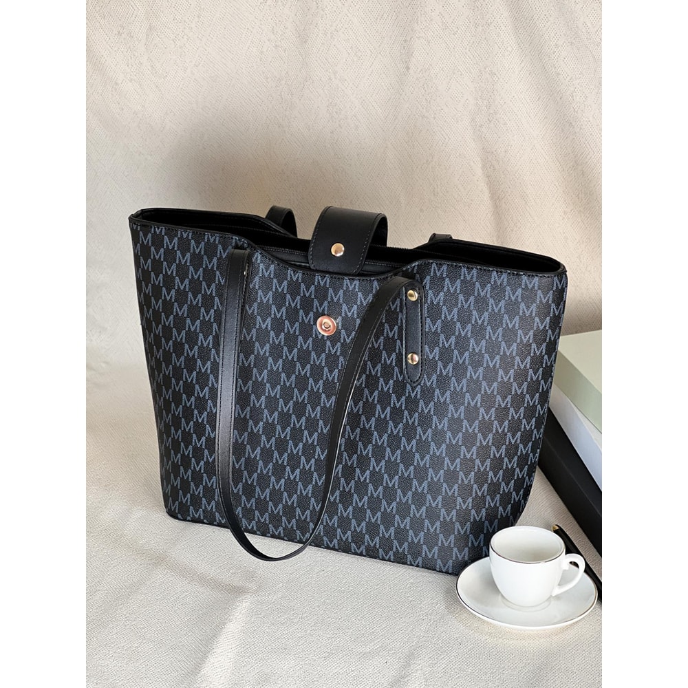 Large Capacity Fashion Tote Bag Stylish Portable Zippered Shoulder Sling for Women Ideal Gift for All Occasions