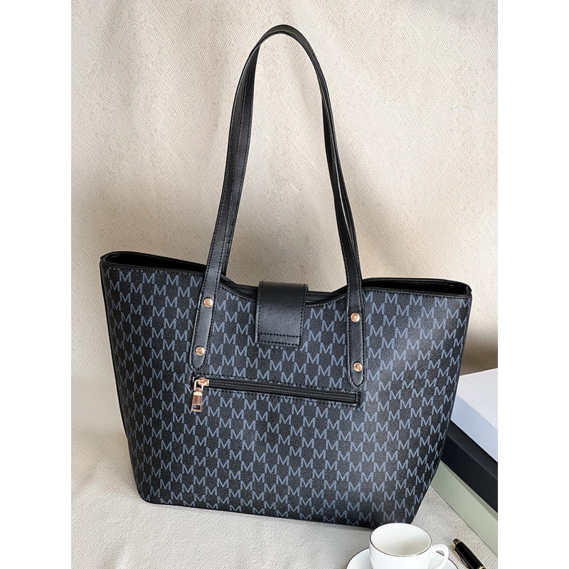 Large Capacity Fashion Tote Bag Stylish Portable Zippered Shoulder Sling for Women Ideal Gift for All Occasions