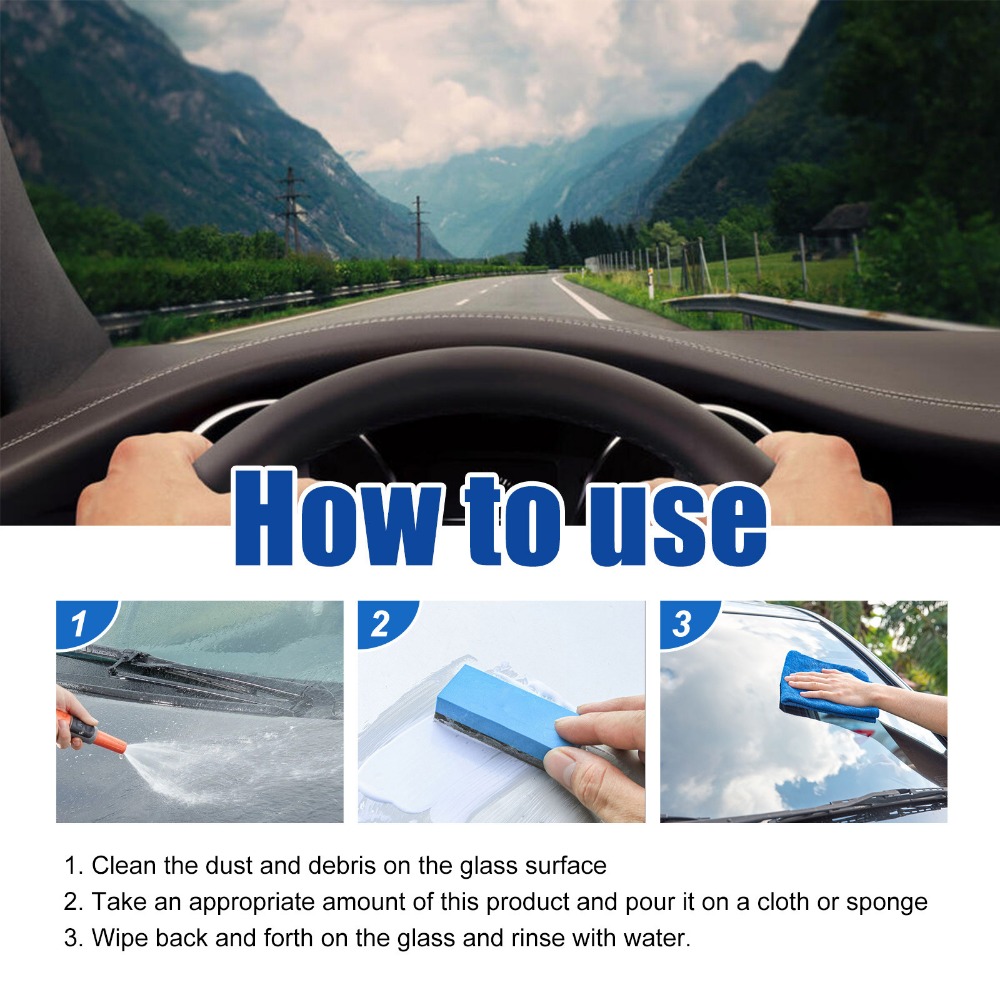Car Glass Film Removing Paste Waterproof Anti Fog Cleaner for Auto Windshields