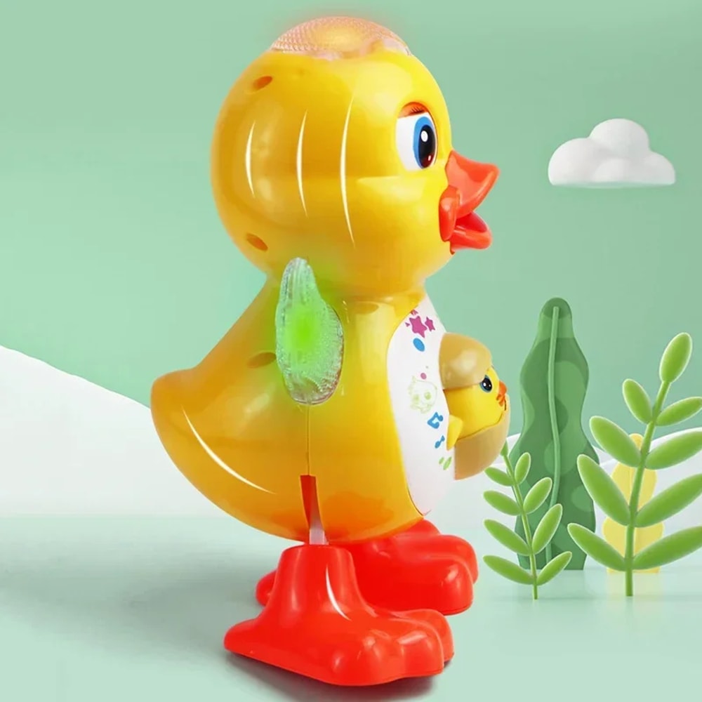 Electric Dancing Duck Toy With Flashing Eyes Cute Musical Cartoon For Kids 4