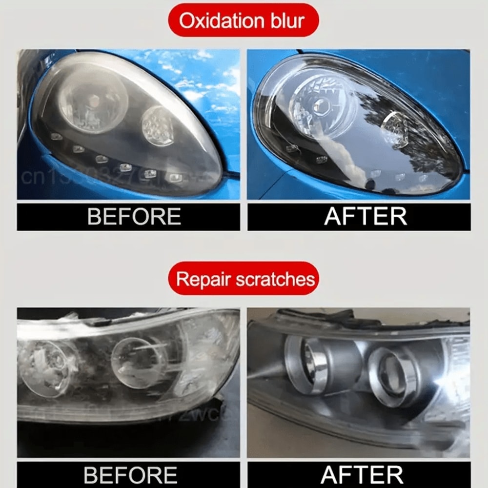 Car Headlight Restoration Kit Reduces Yellowing Prevents Oxidation And Enhances Clarity 4