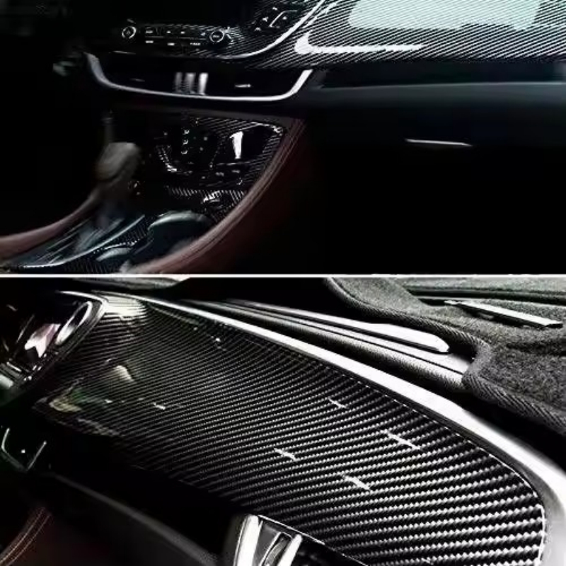 Glossy Carbon Fiber Vinyl Film Wrap High Quality Car Decals Auto Styling Accessories 0