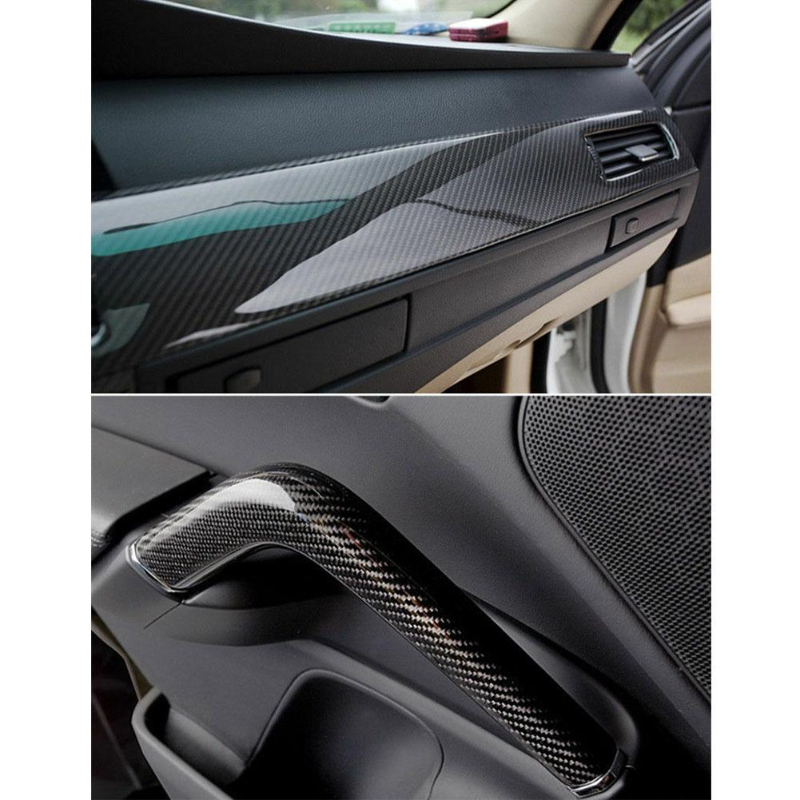 Glossy Carbon Fiber Vinyl Film Wrap High Quality Car Decals Auto Styling Accessories 2