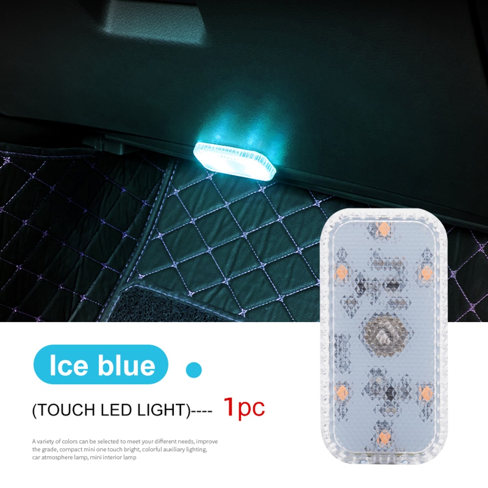 LED Touch Light Mini Wireless Car Interior Lighting Auto Roof Ceiling Reading Lamp For Door Foot Tr 6