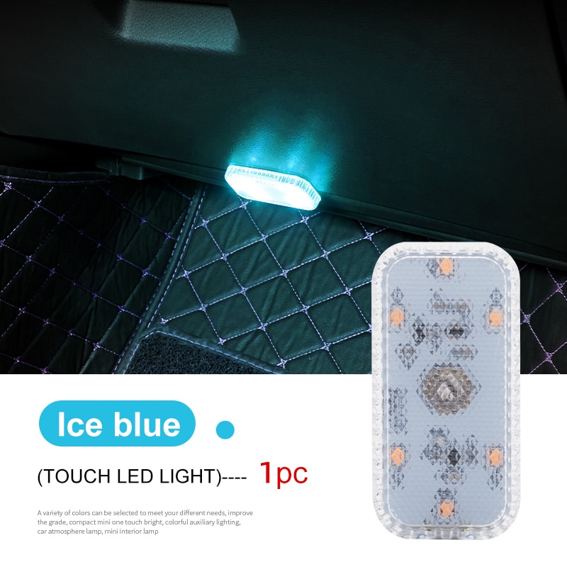LED Touch Light Mini Wireless Car Interior Lighting Auto Roof Ceiling Reading Lamp For Door Foot Tr 6