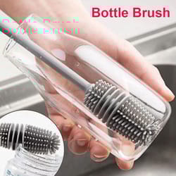 premium silicone bottle brush long handle cup cleaning tool