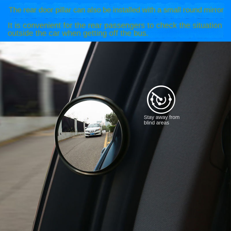 Adjustable Car Blind Spot Mirror Wide Angle Convex Rear View Mirror for Safe Reversing