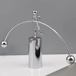 creative balance ball swing iron man decoration tumbler fun home ornament for desk & office