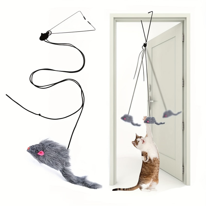 Interactive Door Hanging Cat Toy Self Play Kitten Hanging Toy For Indoor Cats 4