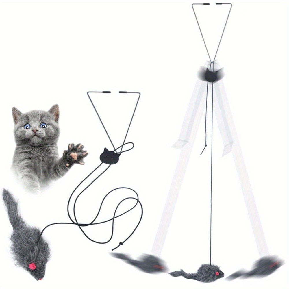 Interactive Door Hanging Cat Toy Self Play Kitten Hanging Toy For Indoor Cats 0