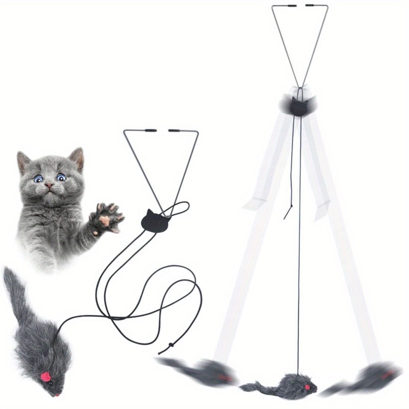 Interactive Door Hanging Cat Toy Self Play Kitten Hanging Toy For Indoor Cats 0