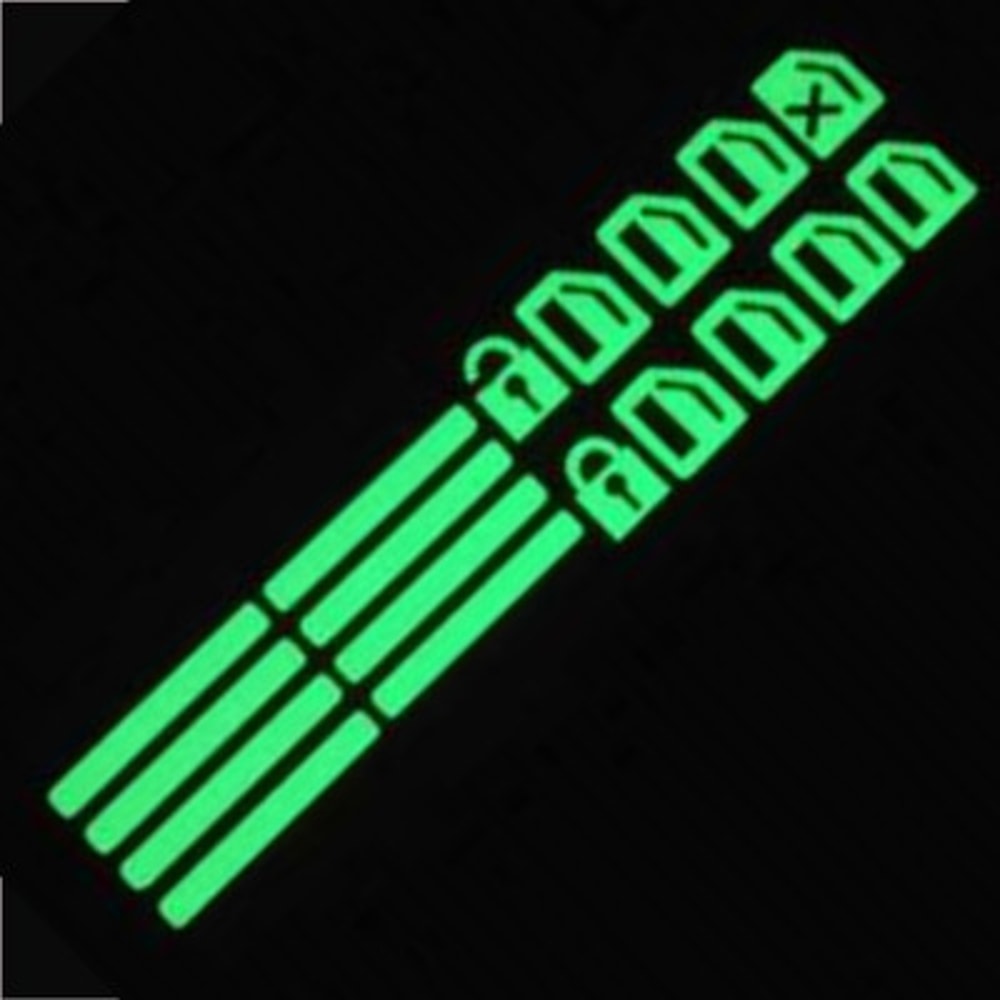 Glow Night Car Window Switch Stickers Luminous Interior Button Decals For Easy Night Driving 7