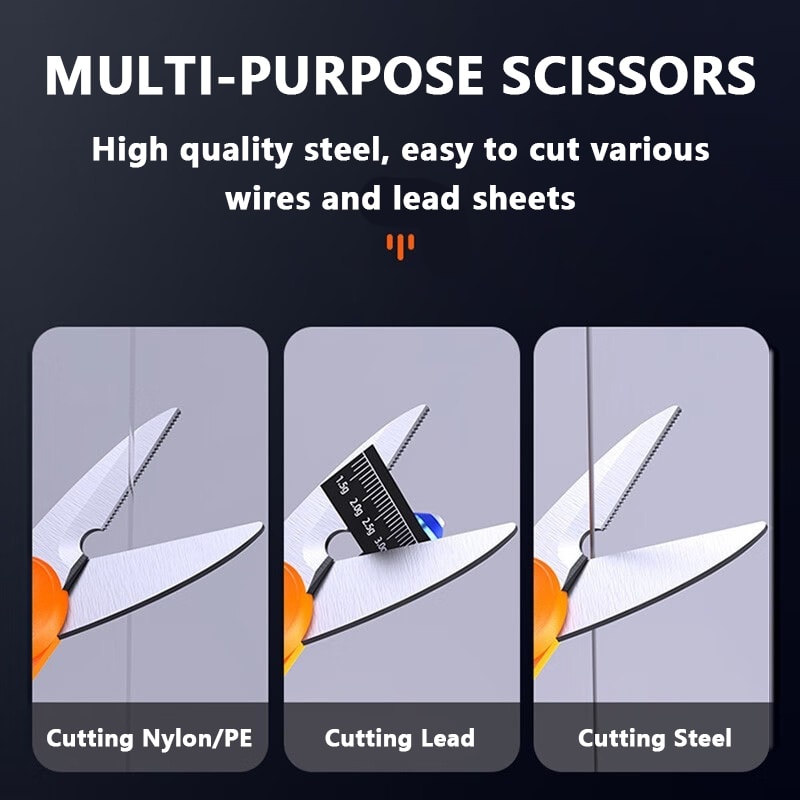 Stainless Steel Fishing Line Scissors Braided Line Cutter Portable Fishing Tool for Anglers