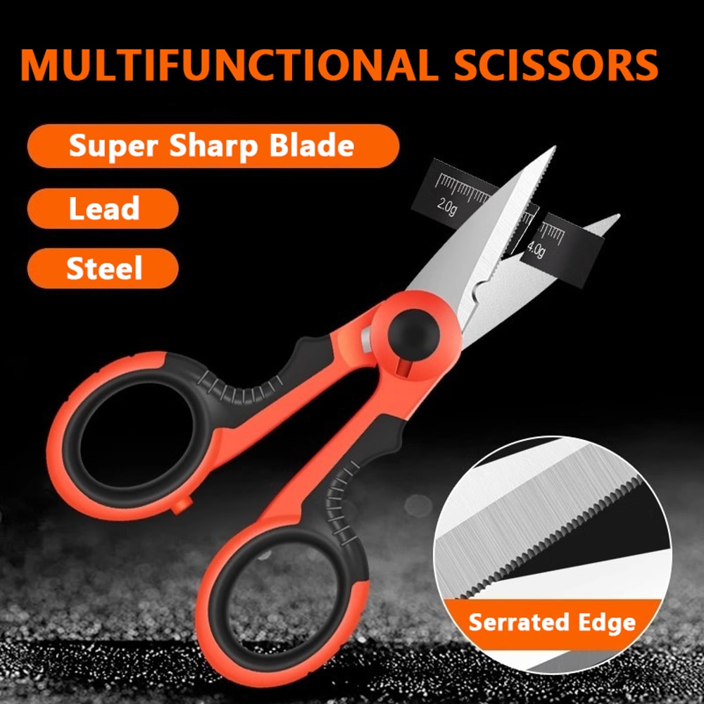 Stainless Steel Fishing Line Scissors Braided Line Cutter Portable Fishing Tool for Anglers